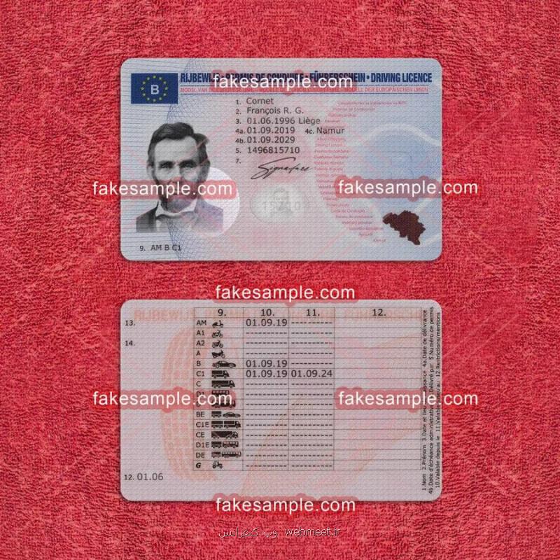 Israel Driver Licence Fake Template
